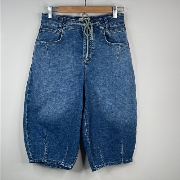 Free People Amanda Crop Barrel Jeans Size 25 - Picture 5 of 10